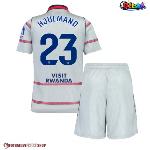 Atletico Madrid Morten Hjulmand #23 Alternativní dres komplet pro Děti 2026-27 Krátkým Rukávem (+ Krátké kalhoty)