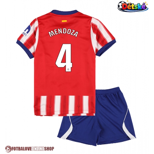 Atletico Madrid Rodrigo Mendoza #4 Domácí dres komplet pro Děti 2026-27 Krátkým Rukávem (+ Krátké kalhoty)