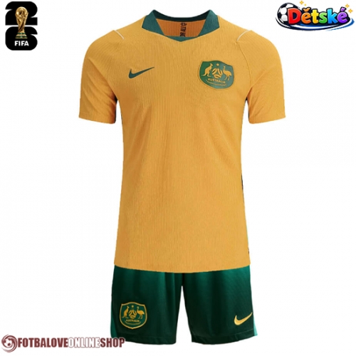 Austrálie Domácí dres komplet pro Děti MS 2026 Krátkým Rukávem (+ Krátké kalhoty)
