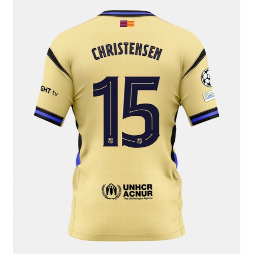Barcelona Andreas Christensen #15 Venkovní Dres 2025-26 Krátkým Rukávem Barcelona Andreas Christensen #15 Venkovní Dres 2025-26 Krátkým Rukávem