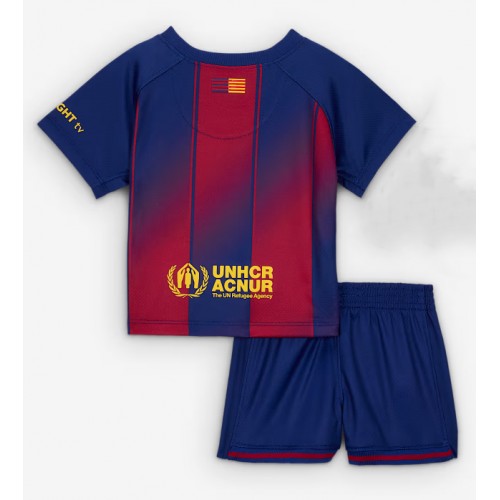 Barcelona Domácí dres komplet pro Děti 2025-26 Krátkým Rukávem (+ Krátké kalhoty)