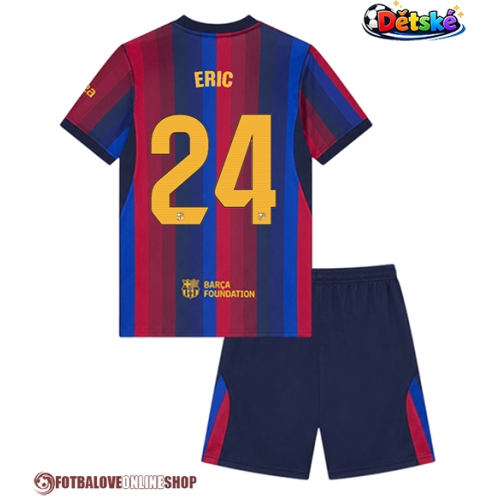 Barcelona Eric Garcia #24 Domácí dres komplet pro Děti 2026-27 Krátkým Rukávem (+ Krátké kalhoty)