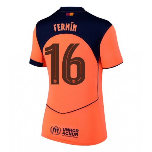 Barcelona Fermin Lopez #16 Alternativní Dres pro Dámy 2025-26 Krátkým Rukávem Barcelona Fermin Lopez #16 Alternativní Dres pro Dámy 2025-26 Krátkým Rukávem
