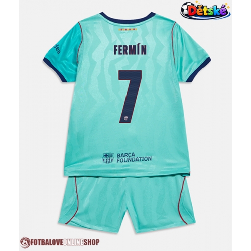 Barcelona Fermin Lopez #7 Alternativní dres komplet pro Děti 2026-27 Krátkým Rukávem (+ Krátké kalhoty)