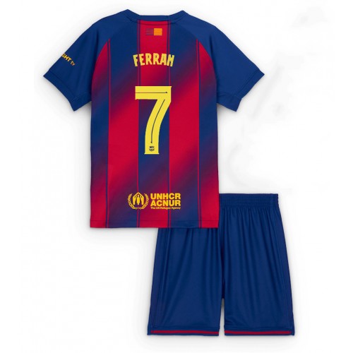 Barcelona Ferran Torres #7 Domácí dres komplet pro Děti 2025-26 Krátkým Rukávem (+ Krátké kalhoty) Barcelona Ferran Torres #7 Domácí dres komplet pro Děti 2025-26 Krátkým Rukávem (+ Krátké kalhoty)