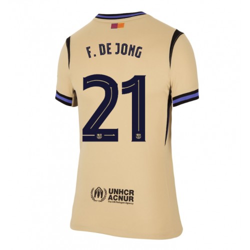 Barcelona Frenkie de Jong #21 Venkovní Dres pro Dámy 2025-26 Krátkým Rukávem Barcelona Frenkie de Jong #21 Venkovní Dres pro Dámy 2025-26 Krátkým Rukávem