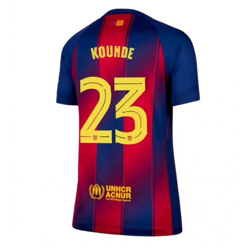 Barcelona Jules Kounde #23 Domácí Dres pro Dámy 2025-26 Krátkým Rukávem Barcelona Jules Kounde #23 Domácí Dres pro Dámy 2025-26 Krátkým Rukávem