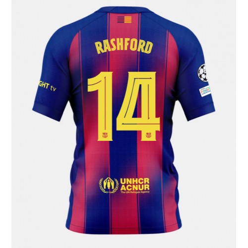 Barcelona Marcus Rashford #14 Domácí Dres 2025-26 Krátkým Rukávem Barcelona Marcus Rashford #14 Domácí Dres 2025-26 Krátkým Rukávem
