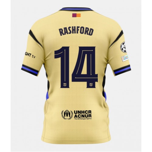 Barcelona Marcus Rashford #14 Venkovní Dres 2025-26 Krátkým Rukávem Barcelona Marcus Rashford #14 Venkovní Dres 2025-26 Krátkým Rukávem