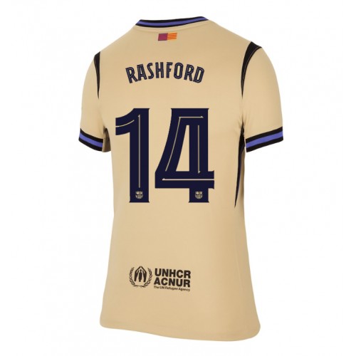 Barcelona Marcus Rashford #14 Venkovní Dres pro Dámy 2025-26 Krátkým Rukávem Barcelona Marcus Rashford #14 Venkovní Dres pro Dámy 2025-26 Krátkým Rukávem