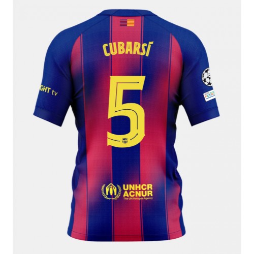 Barcelona Pau Cubarsi #5 Domácí Dres 2025-26 Krátkým Rukávem Barcelona Pau Cubarsi #5 Domácí Dres 2025-26 Krátkým Rukávem