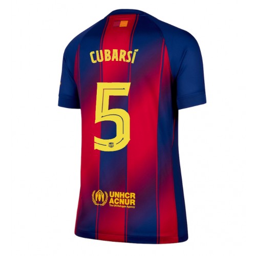 Barcelona Pau Cubarsi #5 Domácí Dres pro Dámy 2025-26 Krátkým Rukávem Barcelona Pau Cubarsi #5 Domácí Dres pro Dámy 2025-26 Krátkým Rukávem