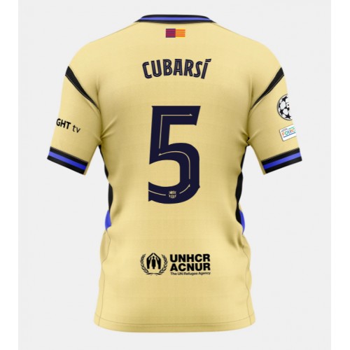 Barcelona Pau Cubarsi #5 Venkovní Dres 2025-26 Krátkým Rukávem Barcelona Pau Cubarsi #5 Venkovní Dres 2025-26 Krátkým Rukávem