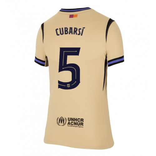 Barcelona Pau Cubarsi #5 Venkovní Dres pro Dámy 2025-26 Krátkým Rukávem Barcelona Pau Cubarsi #5 Venkovní Dres pro Dámy 2025-26 Krátkým Rukávem