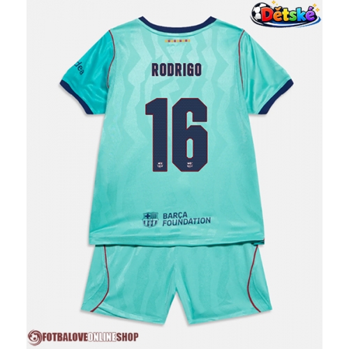Barcelona Rodri Hernandez #16 Alternativní dres komplet pro Děti 2026-27 Krátkým Rukávem (+ Krátké kalhoty)