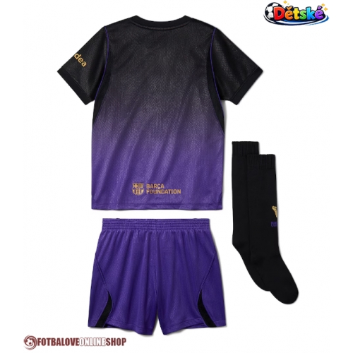 Barcelona Venkovní dres komplet pro Děti 2026-27 Krátkým Rukávem (+ Krátké kalhoty)