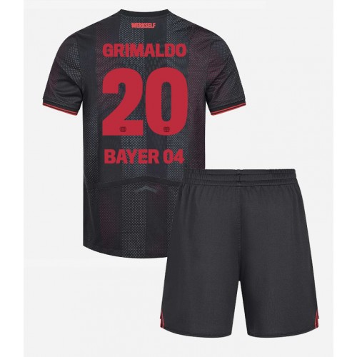 Bayer Leverkusen Alejandro Grimaldo #20 Domácí dres komplet pro Děti 2025-26 Krátkým Rukávem (+ Krátké kalhoty)