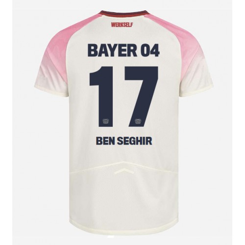 Bayer Leverkusen Eliesse Ben Seghir #17 Venkovní Dres 2025-26 Krátkým Rukávem Bayer Leverkusen Eliesse Ben Seghir #17 Venkovní Dres 2025-26 Krátkým Rukávem