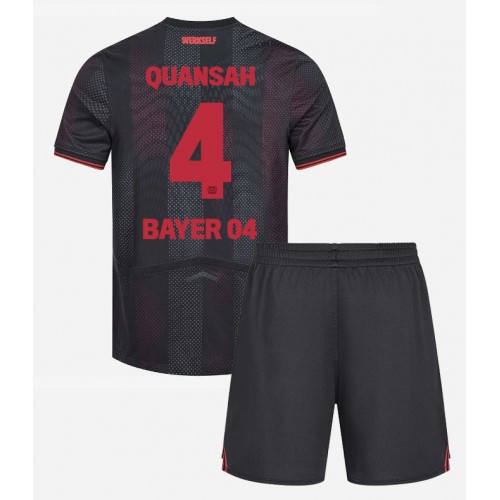 Bayer Leverkusen Jarell Quansah #4 Domácí dres komplet pro Děti 2025-26 Krátkým Rukávem (+ Krátké kalhoty) Bayer Leverkusen Jarell Quansah #4 Domácí dres komplet pro Děti 2025-26 Krátkým Rukávem (+ Krátké kalhoty)