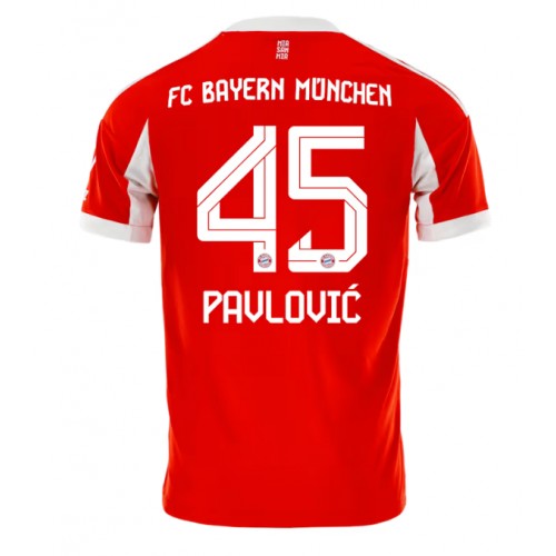 Bayern Munich Aleksandar Pavlovic #45 Domácí Dres 2025-26 Krátkým Rukávem Bayern Munich Aleksandar Pavlovic #45 Domácí Dres 2025-26 Krátkým Rukávem