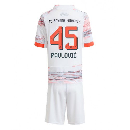 Bayern Munich Aleksandar Pavlovic #45 Venkovní dres komplet pro Děti 2025-26 Krátkým Rukávem (+ Krátké kalhoty) Bayern Munich Aleksandar Pavlovic #45 Venkovní dres komplet pro Děti 2025-26 Krátkým Rukávem (+ Krátké kalhoty)