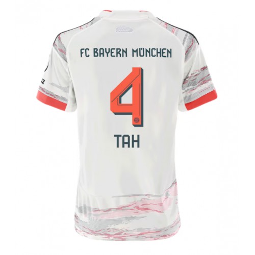 Bayern Munich Jonathan Tah #4 Venkovní Dres pro Dámy 2025-26 Krátkým Rukávem Bayern Munich Jonathan Tah #4 Venkovní Dres pro Dámy 2025-26 Krátkým Rukávem