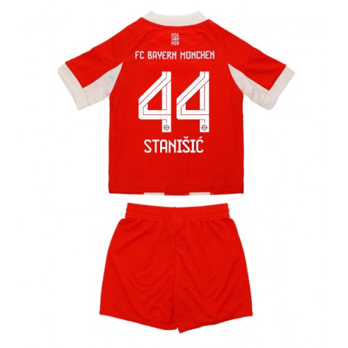 Bayern Munich Josip Stanisic #44 Domácí dres komplet pro Děti 2025-26 Krátkým Rukávem (+ Krátké kalhoty)