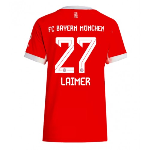 Bayern Munich Konrad Laimer #27 Domácí Dres pro Dámy 2025-26 Krátkým Rukávem Bayern Munich Konrad Laimer #27 Domácí Dres pro Dámy 2025-26 Krátkým Rukávem