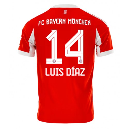 Bayern Munich Luis Diaz #14 Domácí Dres 2025-26 Krátkým Rukávem Bayern Munich Luis Diaz #14 Domácí Dres 2025-26 Krátkým Rukávem