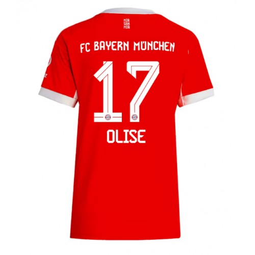 Bayern Munich Michael Olise #17 Domácí Dres pro Dámy 2025-26 Krátkým Rukávem Bayern Munich Michael Olise #17 Domácí Dres pro Dámy 2025-26 Krátkým Rukávem