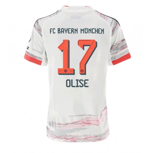 Bayern Munich Michael Olise #17 Venkovní Dres pro Dámy 2025-26 Krátkým Rukávem Bayern Munich Michael Olise #17 Venkovní Dres pro Dámy 2025-26 Krátkým Rukávem