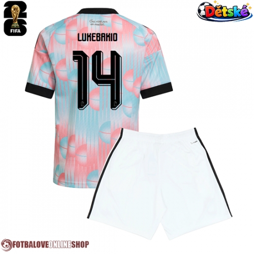 Belgie Dodi Lukebakio #14 Venkovní dres komplet pro Děti MS 2026 Krátkým Rukávem (+ Krátké kalhoty)
