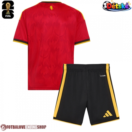 Belgie Domácí dres komplet pro Děti MS 2026 Krátkým Rukávem (+ Krátké kalhoty)