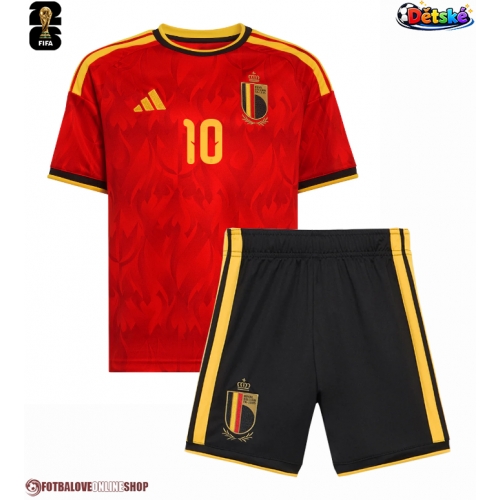 Belgie Leandro Trossard #10 Domácí dres komplet pro Děti MS 2026 Krátkým Rukávem (+ Krátké kalhoty)