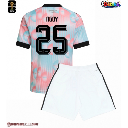 Belgie Nathan Ngoy #25 Venkovní dres komplet pro Děti MS 2026 Krátkým Rukávem (+ Krátké kalhoty)