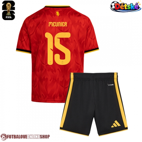 Belgie Thomas Meunier #15 Domácí dres komplet pro Děti MS 2026 Krátkým Rukávem (+ Krátké kalhoty)