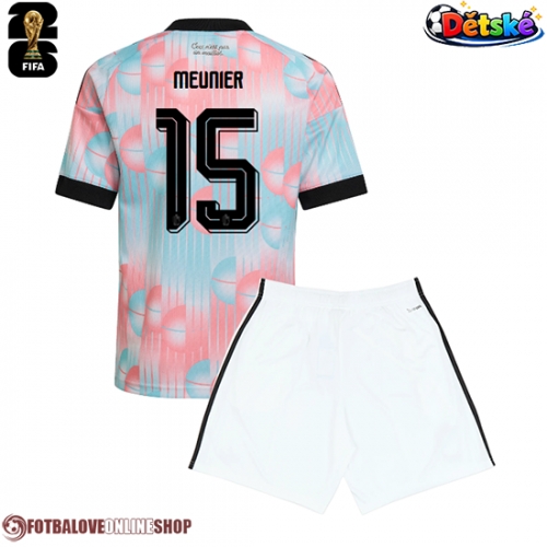 Belgie Thomas Meunier #15 Venkovní dres komplet pro Děti MS 2026 Krátkým Rukávem (+ Krátké kalhoty)