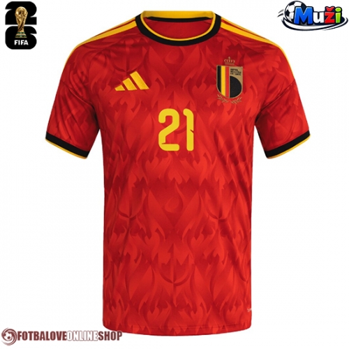 Belgie Timothy Castagne #21 Domácí Dres MS 2026 Krátkým Rukávem