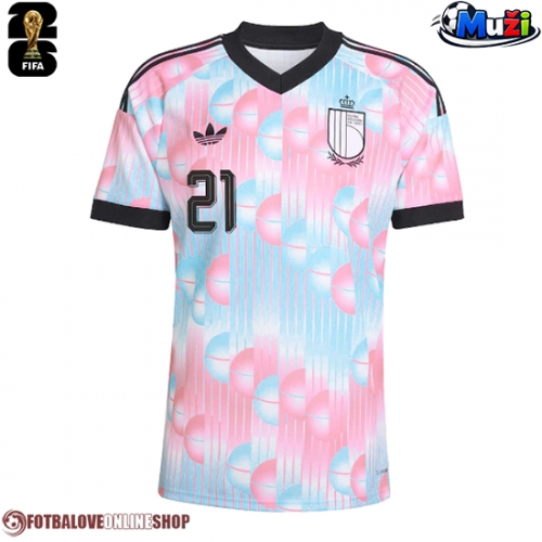 Belgie Timothy Castagne #21 Venkovní Dres MS 2026 Krátkým Rukávem