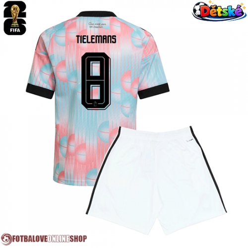 Belgie Youri Tielemans #8 Venkovní dres komplet pro Děti MS 2026 Krátkým Rukávem (+ Krátké kalhoty)