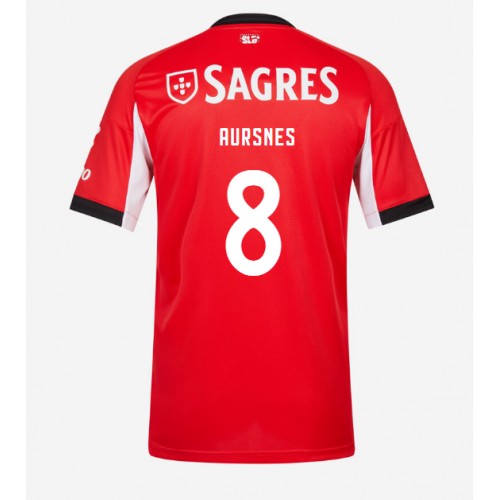 Benfica Fredrik Aursnes #8 Domácí Dres 2025-26 Krátkým Rukávem Benfica Fredrik Aursnes #8 Domácí Dres 2025-26 Krátkým Rukávem