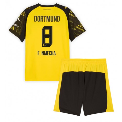 Borussia Dortmund Felix Nmecha #8 Domácí dres komplet pro Děti 2025-26 Krátkým Rukávem (+ Krátké kalhoty)