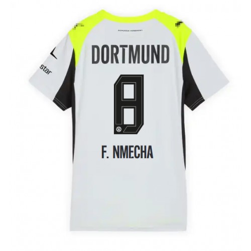 Borussia Dortmund Felix Nmecha #8 Venkovní Dres pro Dámy 2025-26 Krátkým Rukávem Borussia Dortmund Felix Nmecha #8 Venkovní Dres pro Dámy 2025-26 Krátkým Rukávem