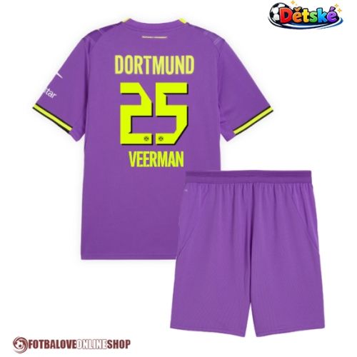Borussia Dortmund Joey Veerman #25 Alternativní dres komplet pro Děti 2026-27 Krátkým Rukávem (+ Krátké kalhoty)