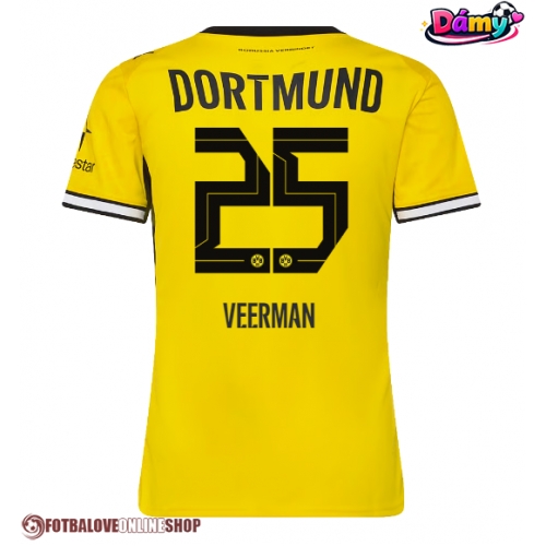 Borussia Dortmund Joey Veerman #25 Domácí Dres pro Dámy 2026-27 Krátkým Rukávem
