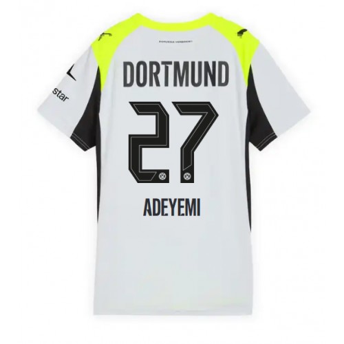 Borussia Dortmund Karim Adeyemi #27 Venkovní Dres pro Dámy 2025-26 Krátkým Rukávem Borussia Dortmund Karim Adeyemi #27 Venkovní Dres pro Dámy 2025-26 Krátkým Rukávem