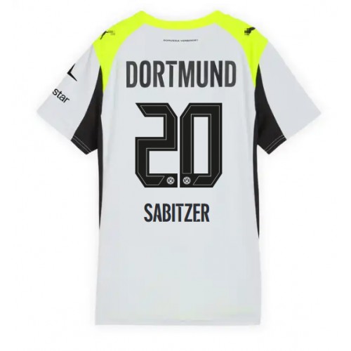 Borussia Dortmund Marcel Sabitzer #20 Venkovní Dres pro Dámy 2025-26 Krátkým Rukávem Borussia Dortmund Marcel Sabitzer #20 Venkovní Dres pro Dámy 2025-26 Krátkým Rukávem