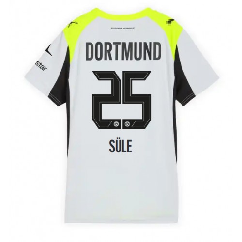 Borussia Dortmund Niklas Sule #25 Venkovní Dres pro Dámy 2025-26 Krátkým Rukávem Borussia Dortmund Niklas Sule #25 Venkovní Dres pro Dámy 2025-26 Krátkým Rukávem