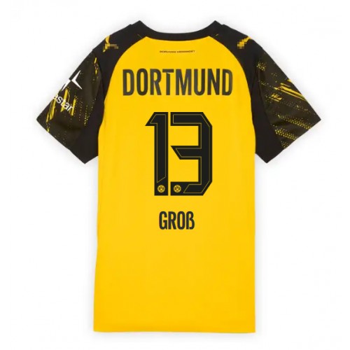 Borussia Dortmund Pascal Gross #13 Domácí Dres pro Dámy 2025-26 Krátkým Rukávem Borussia Dortmund Pascal Gross #13 Domácí Dres pro Dámy 2025-26 Krátkým Rukávem