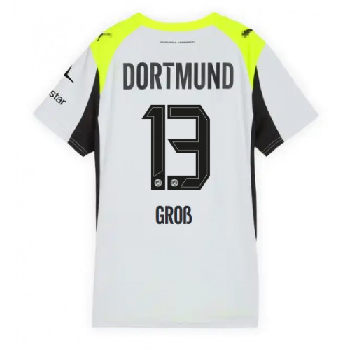 Borussia Dortmund Pascal Gross #13 Venkovní Dres pro Dámy 2025-26 Krátkým Rukávem Borussia Dortmund Pascal Gross #13 Venkovní Dres pro Dámy 2025-26 Krátkým Rukávem